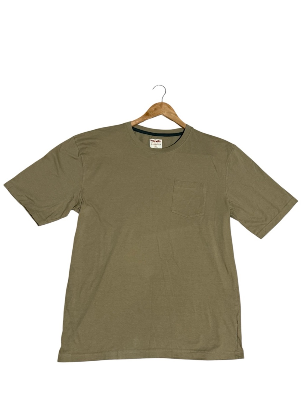Men’s Wrangler Authentics XLT Pocket T-Shirt Olive Green 100% Cotton